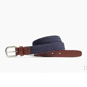 J Crew Crewcuts Boys Elastic Leather Braided Belt